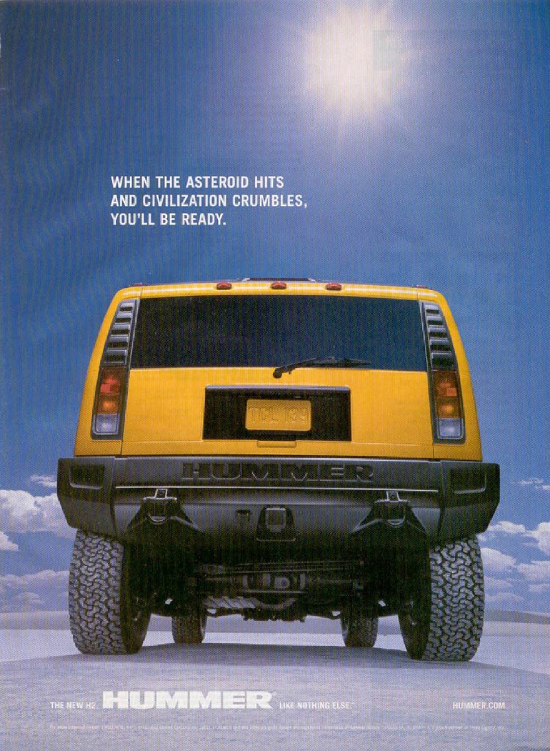 Hummer vintage auto ad; Asteroid
